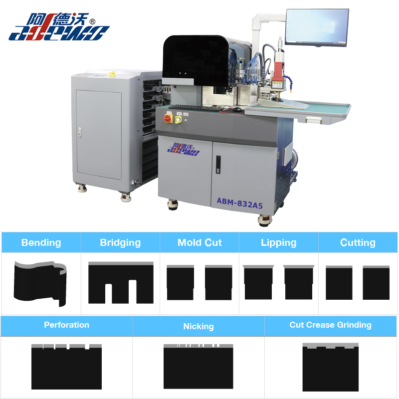 ใหม่เครื่องดัดอัตโนมัติกฎเหล็กพร้อมคัทรอยพับ