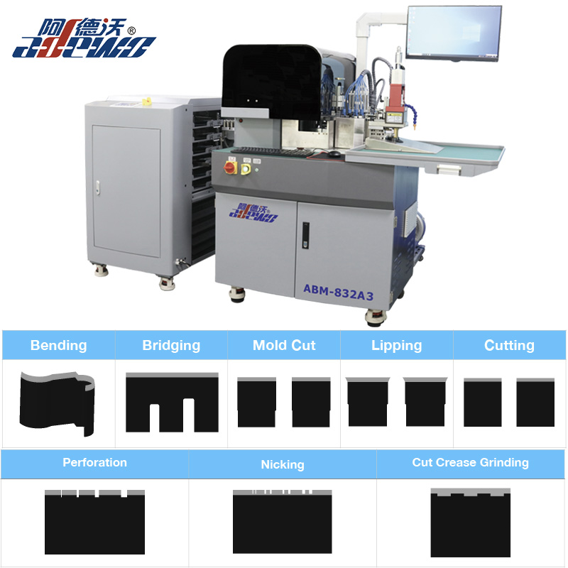 เครื่องดัดอัตโนมัติกฎเหล็กใหม่พร้อมการเจียรรอยพับ